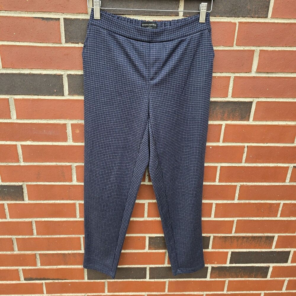 Banana Republic Womens Pants Blue Size 0 Hayden Pant Pull On Polyester Blend